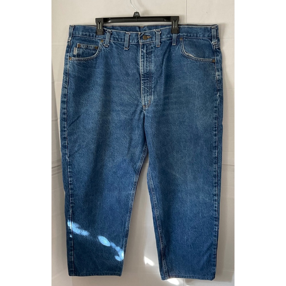 Carhartt B17 DST Relaxed Fit Straight Leg Jeans Mens 44x30 Dark Stone Blue Denim